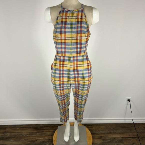 Urban Outfitters UO Hattie High-Neck Linen Jumpsuit 8 - Picture 4 of 15